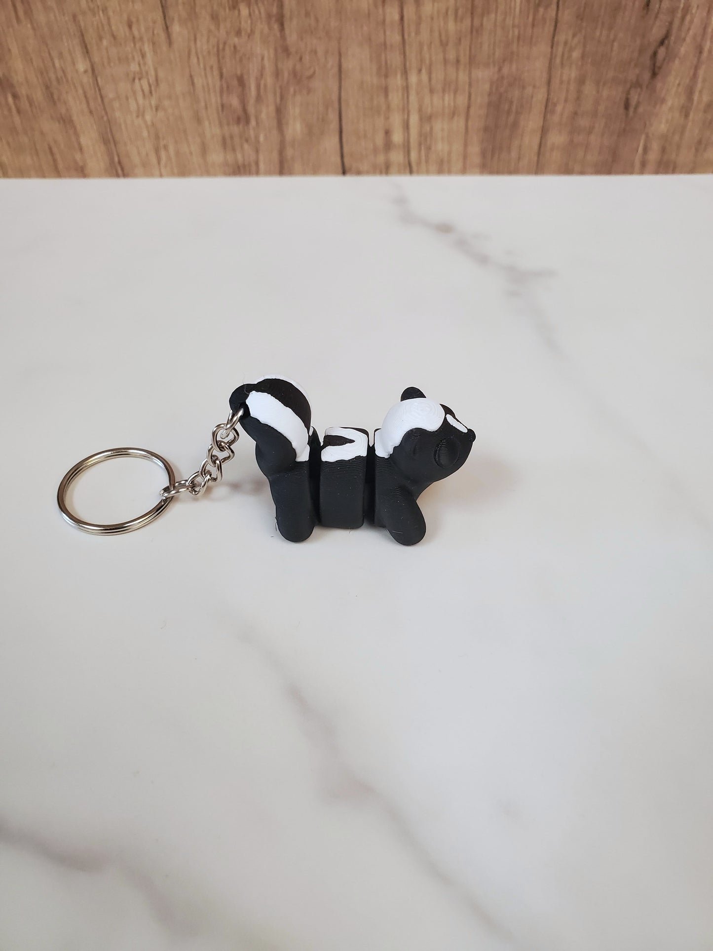 Skunk Flexible 3D Printed Keychain