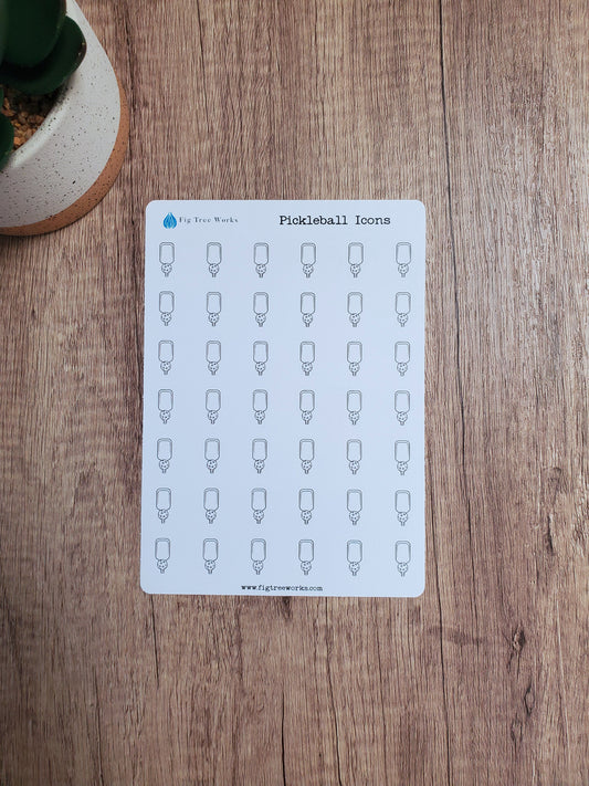Pickleball Stickers for Calendars, Planners, Agendas