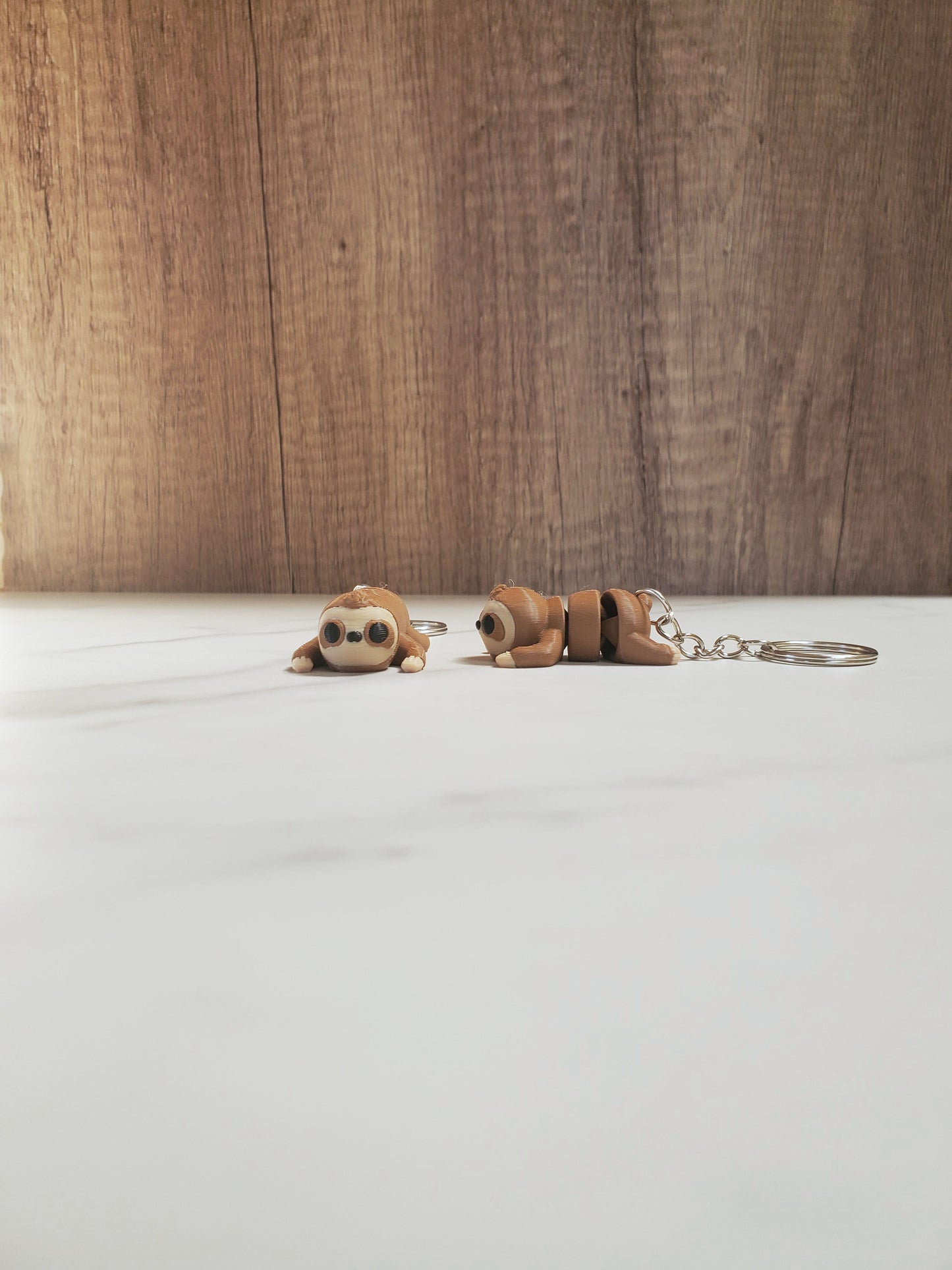 Sloth Flexible 3D Printed Keychain