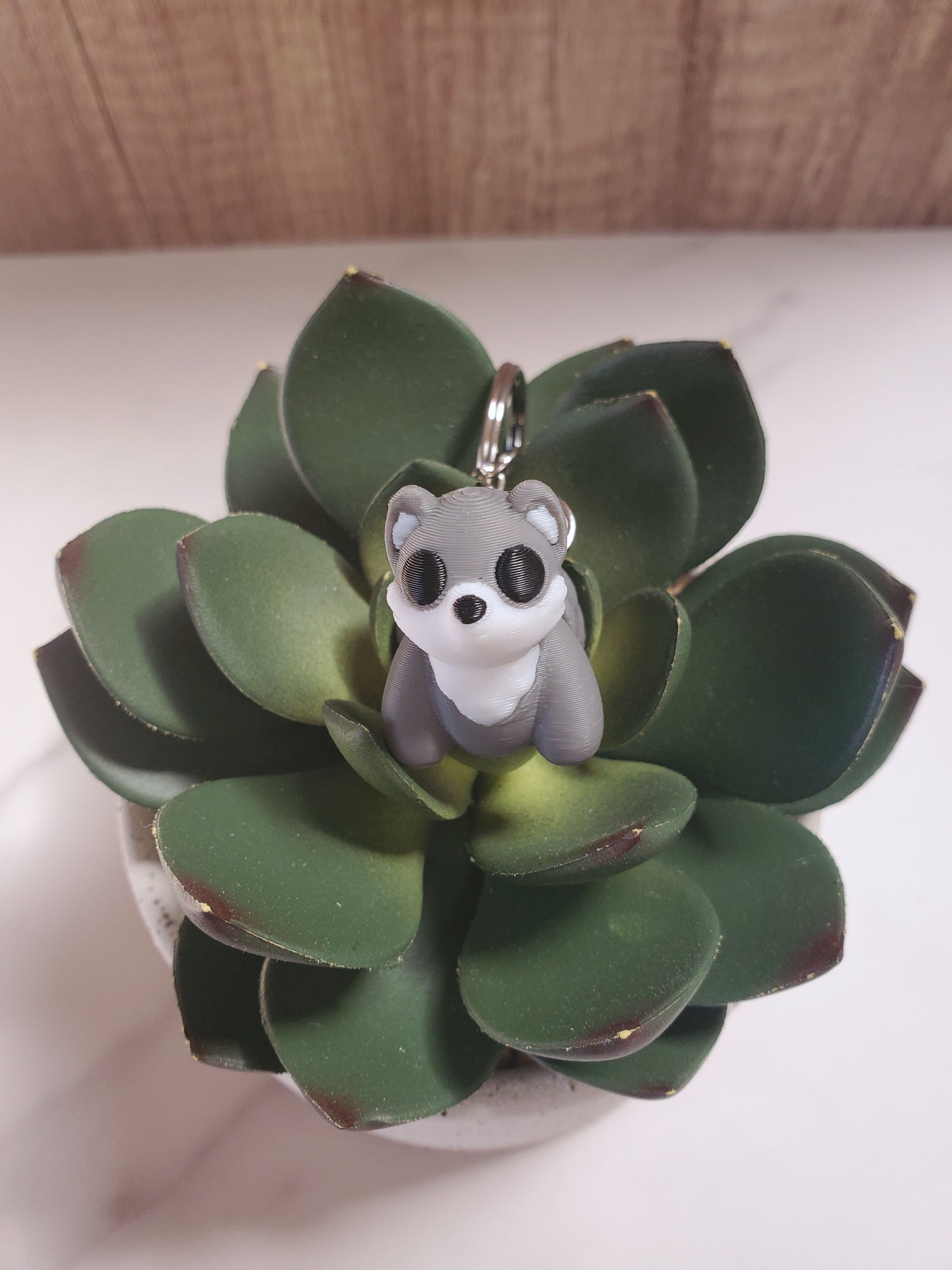 Wolf Flexible 3D Printed Keychain