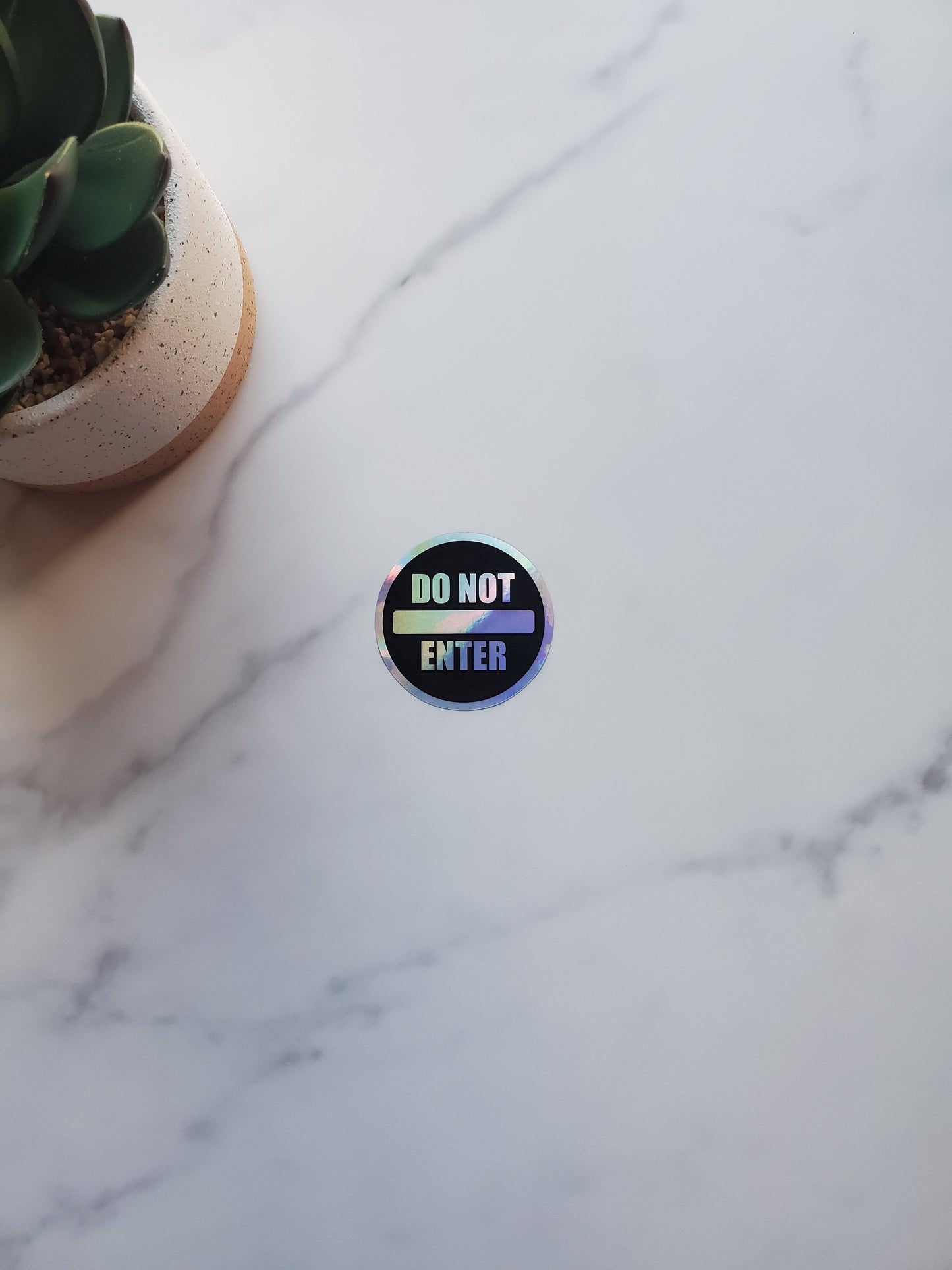Do Not Enter Holographic Vinyl Sticker