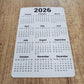 Calendar Magnet Clean Bold Design 4" x 6"