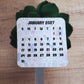Mini Calendar Stickers with Books - Style C
