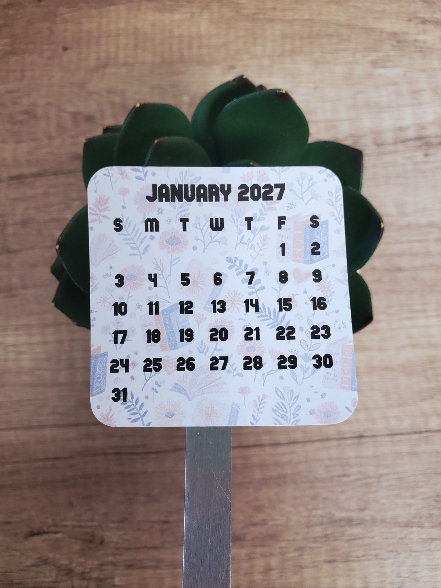 Mini Calendar Stickers with Books - Style C