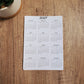 Year At A Glance Calendar Sticker