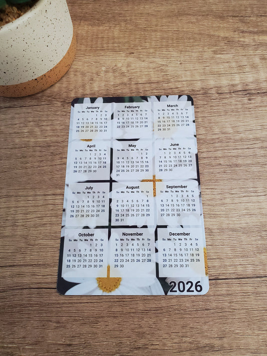 Flowers Photo Calendar Magnet 4" x 6"