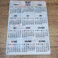 Year At A Glance Calendar Sticker Rustic and Flowers Design