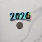 Year Holographic Vinyl Sticker