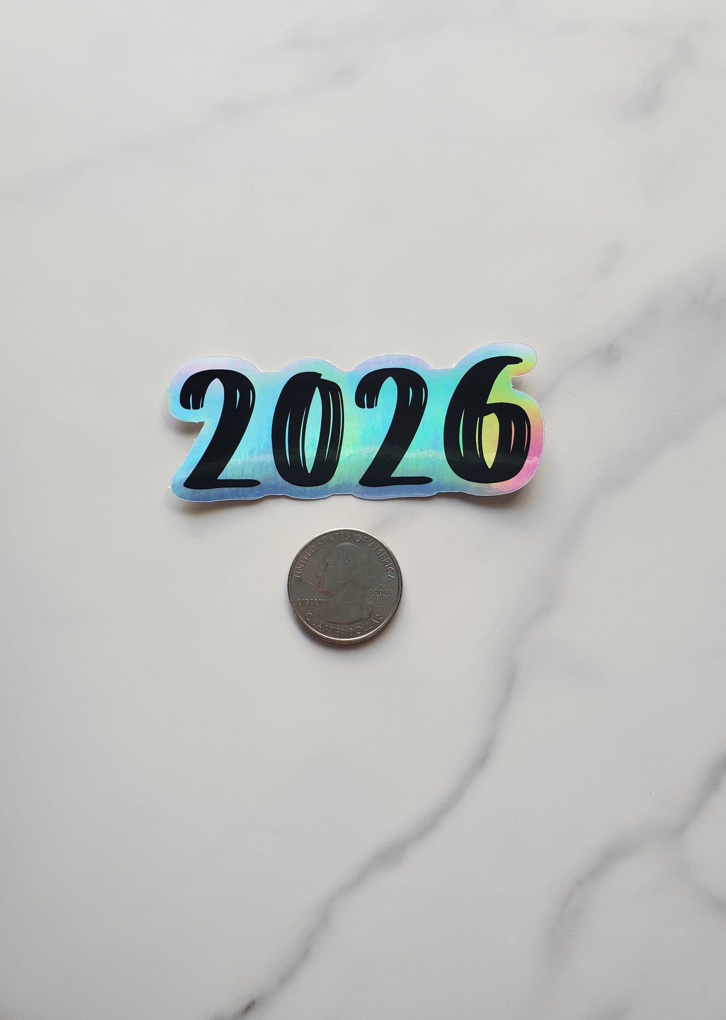 Year Holographic Vinyl Sticker