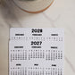 Year At A Glance Calendar Sticker Bubble Month Design