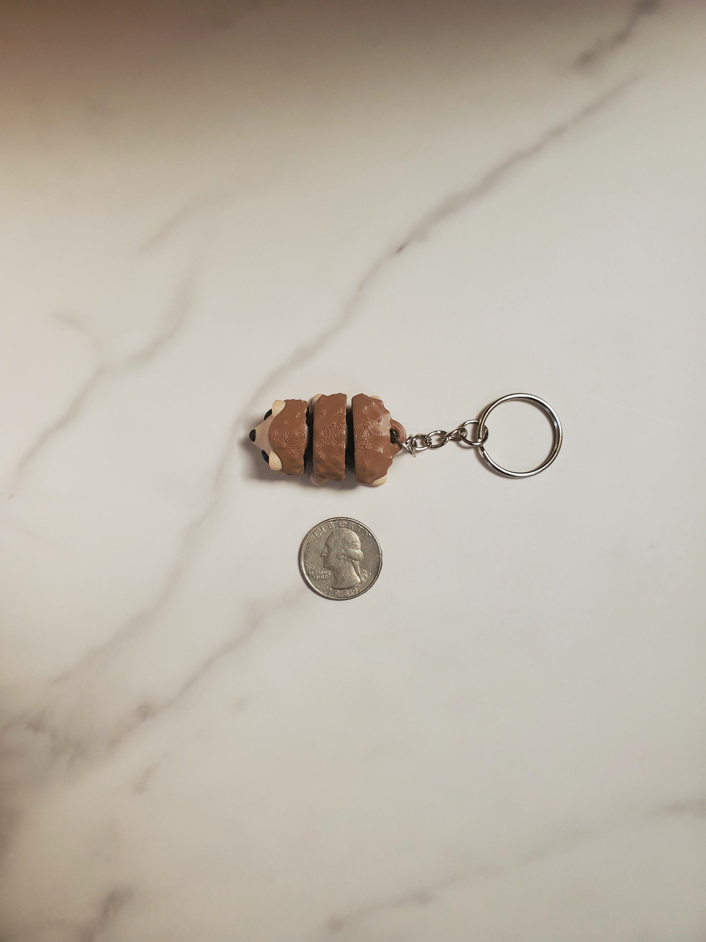 Hedgehog Flexible 3D Printed Keychain