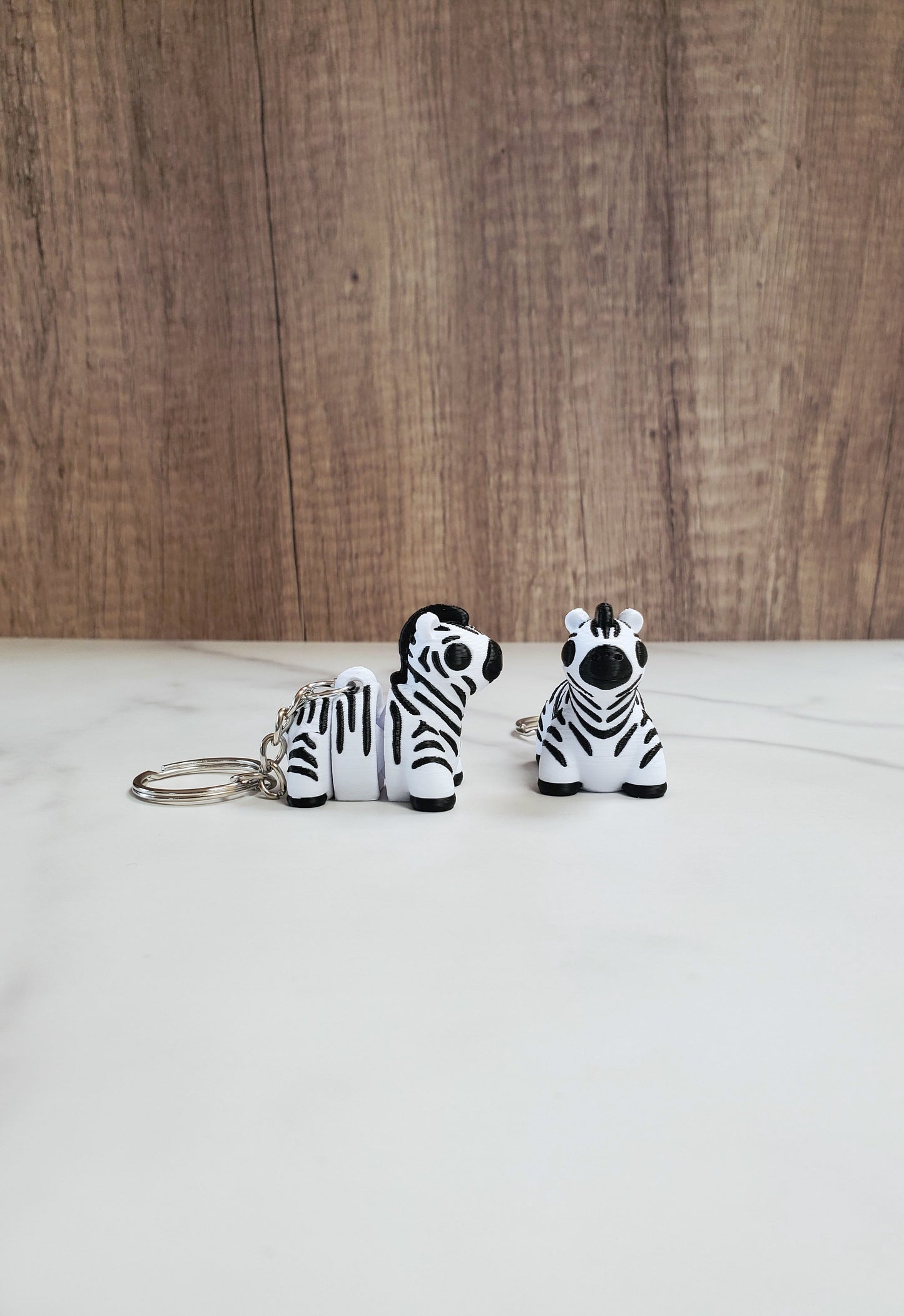Zebra Flexible 3D Printed Keychain