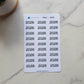 Year Header Planner Stickers
