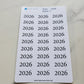 Year Header Planner Stickers - Style C