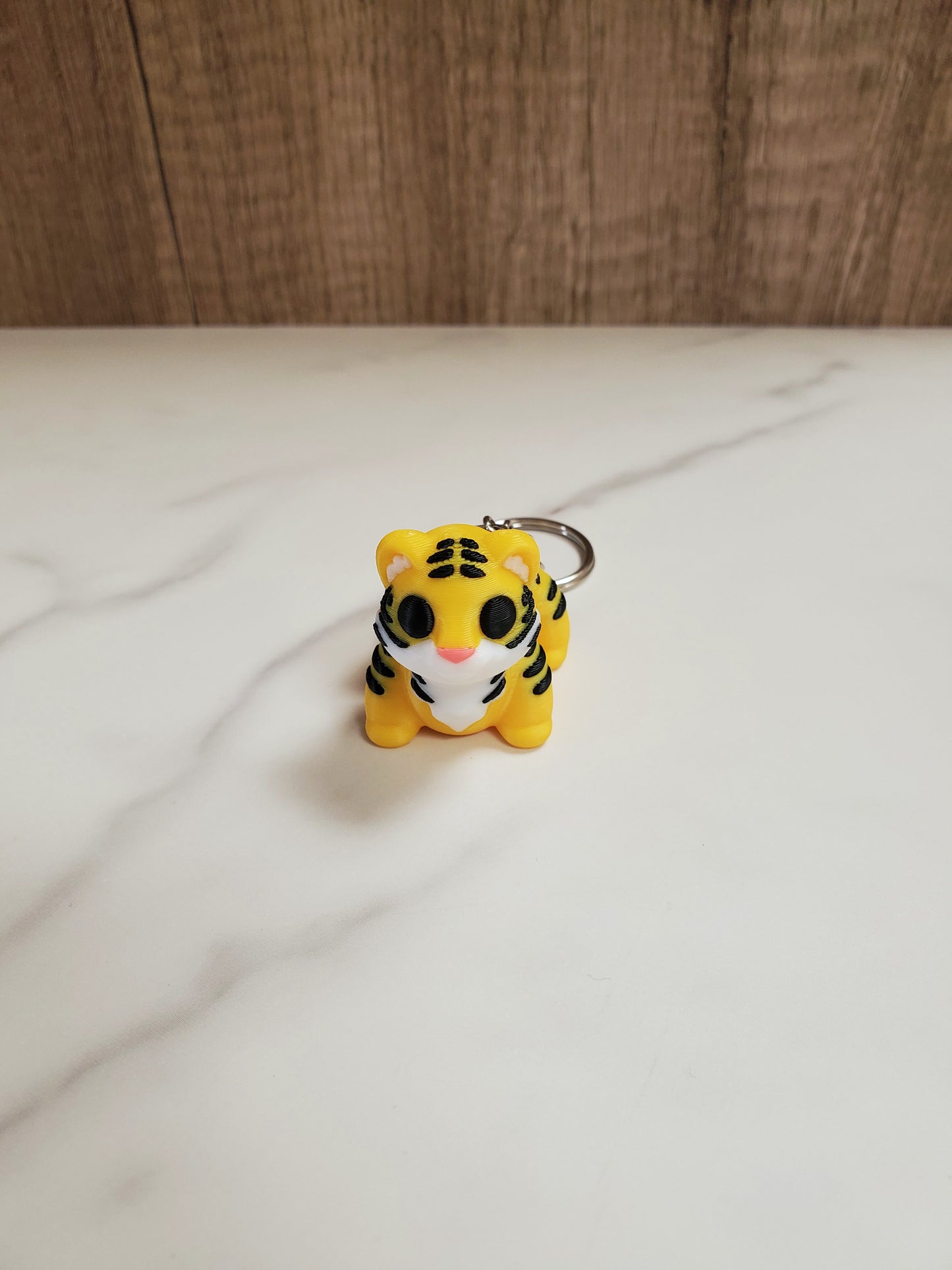 Tiger Flexible 3D Printed Keychain