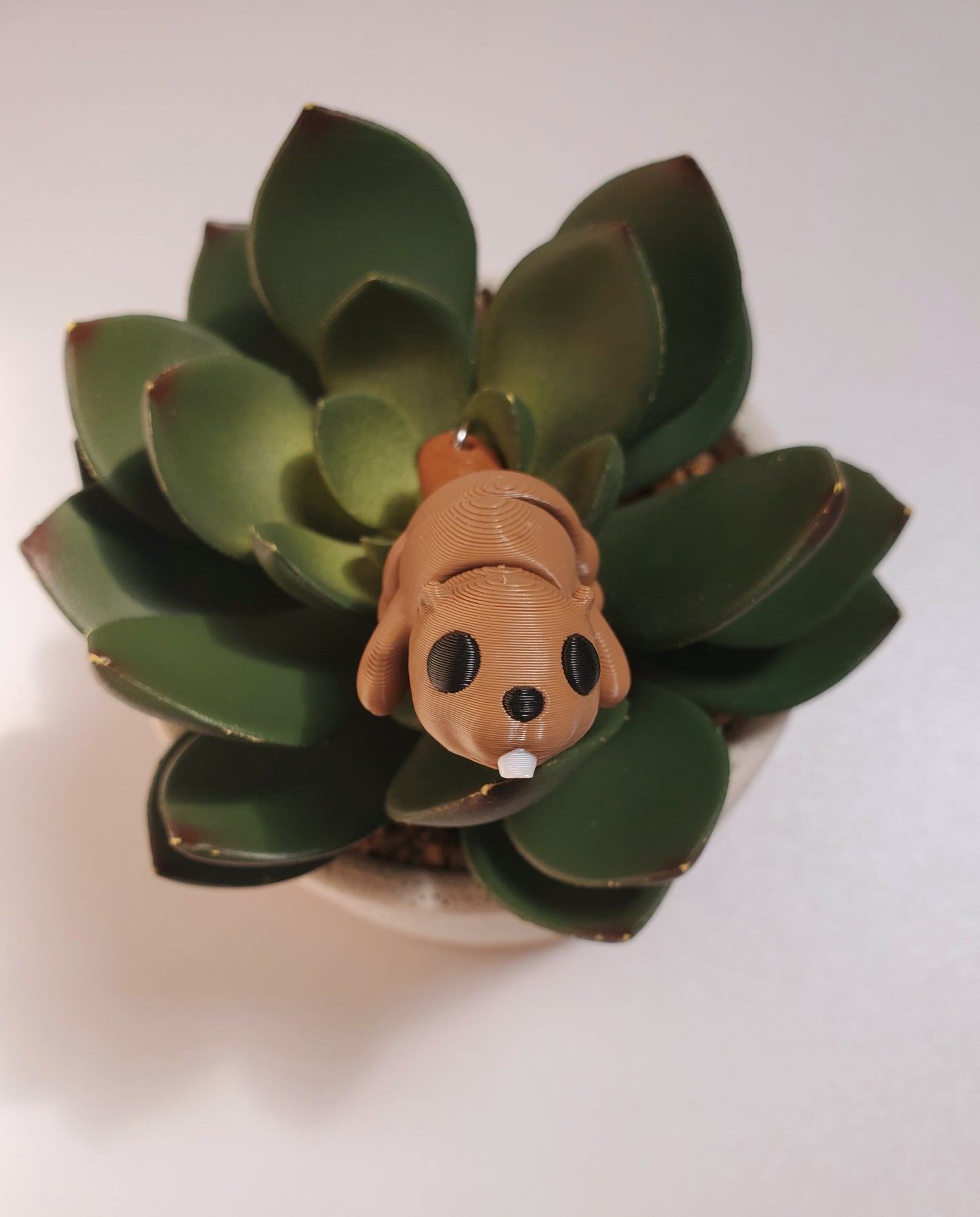 Beaver Flexible 3D Printed Keychain