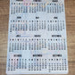 Year At A Glance Calendar Sticker Rustic and Flowers Design