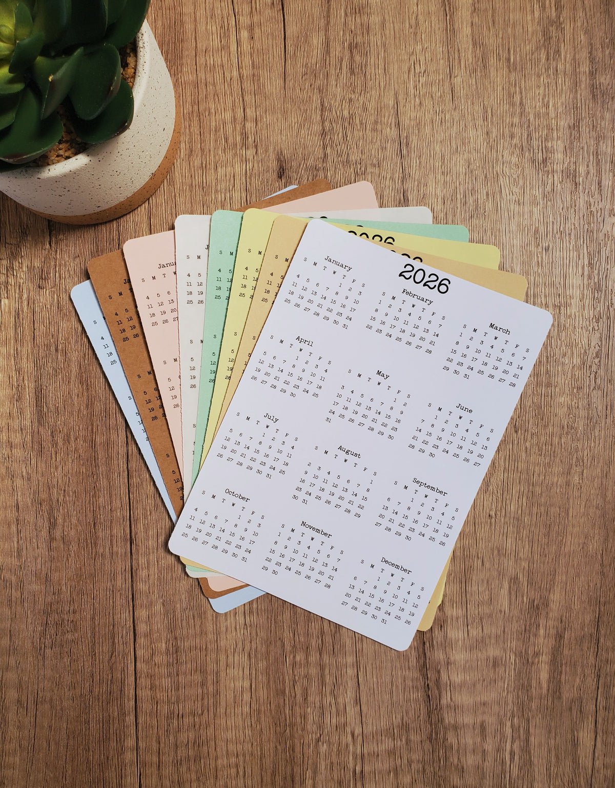 Year At A Glance Calendar Sticker