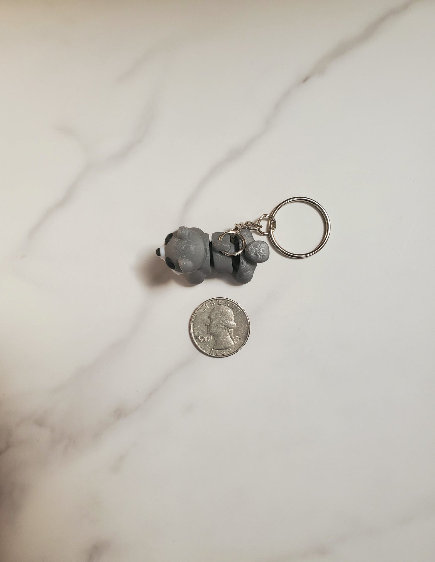 Wolf Flexible 3D Printed Keychain