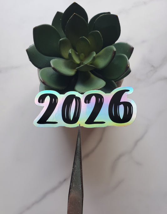 Year Holographic Vinyl Sticker