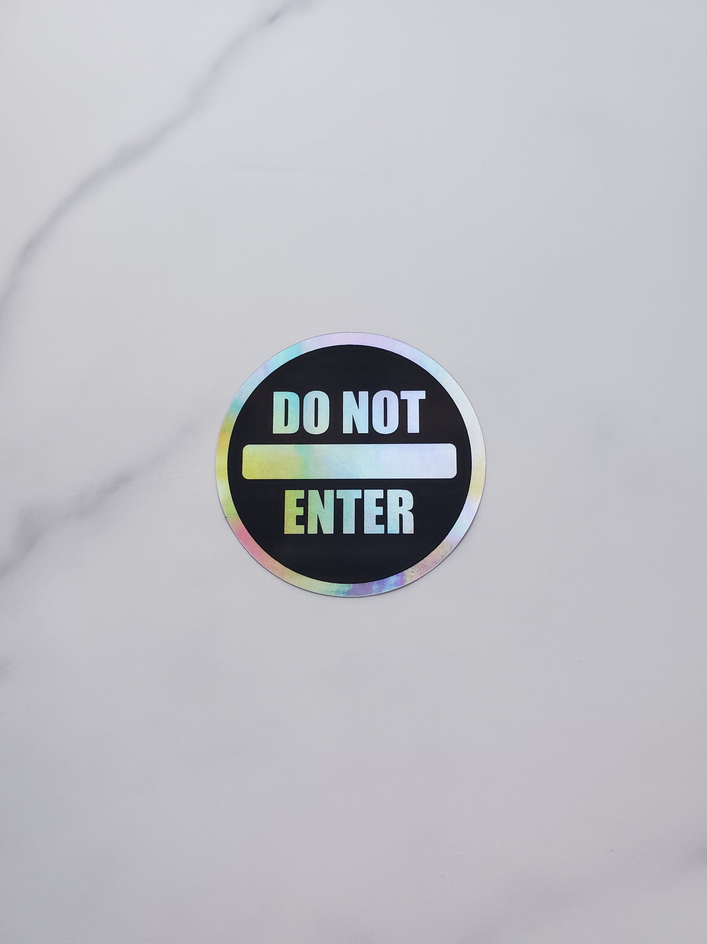Do Not Enter Holographic Vinyl Sticker