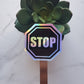 Stop Sign Holographic Vinyl Sticker