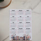 Year At A Glance Calendar Sticker - Books Design