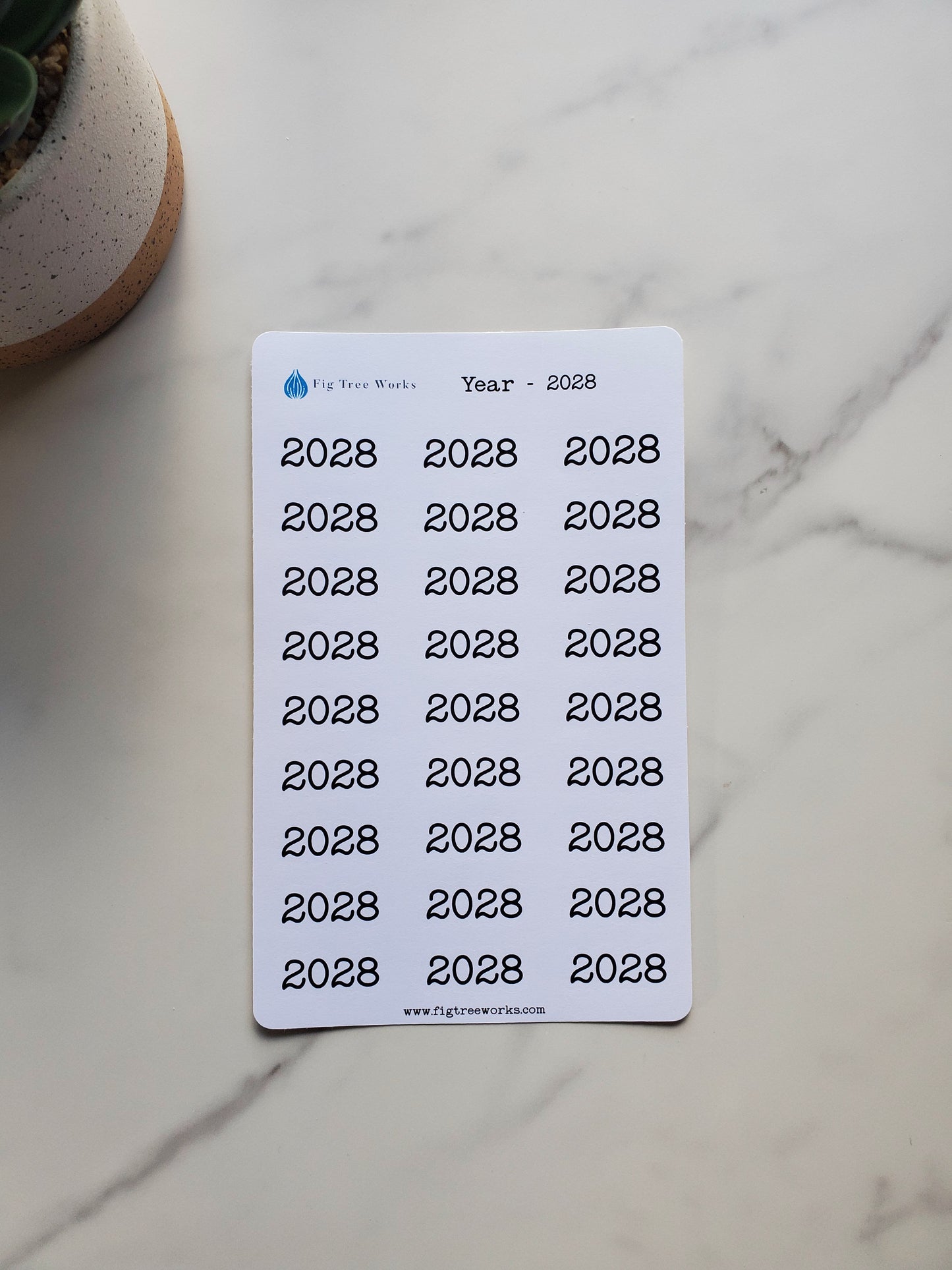 Year Header Planner Stickers