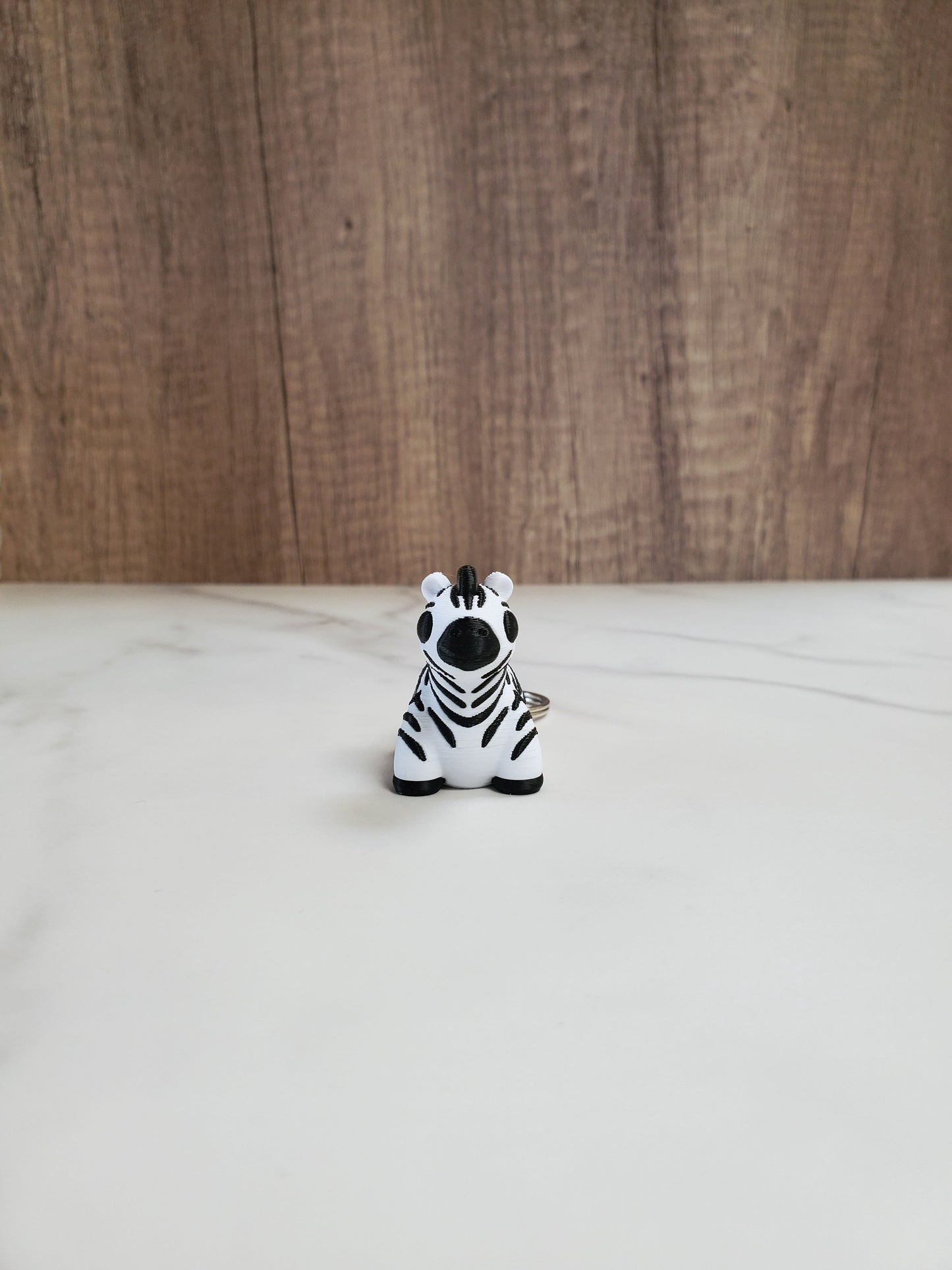 Zebra Flexible 3D Printed Keychain