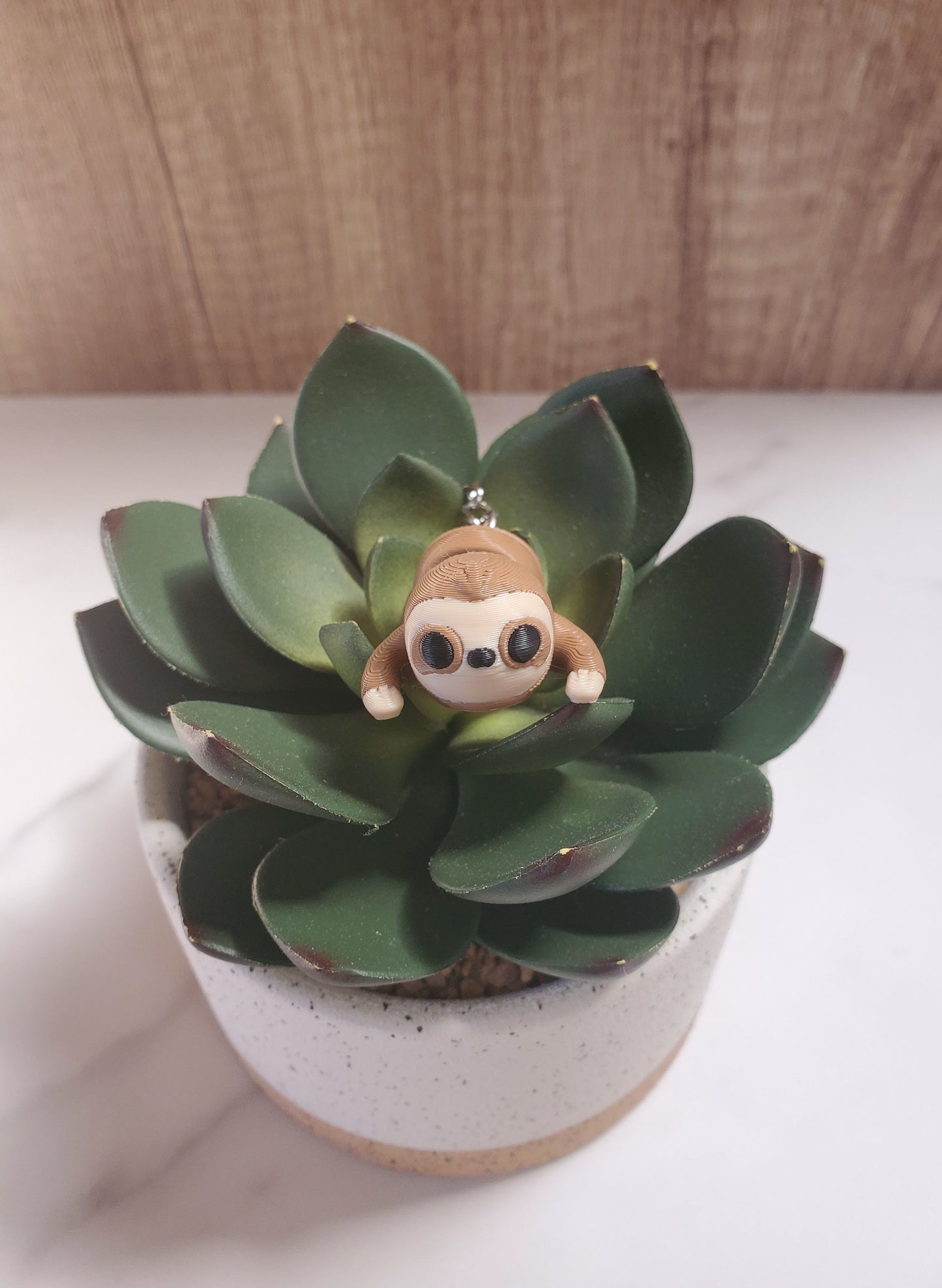 Sloth Flexible 3D Printed Keychain
