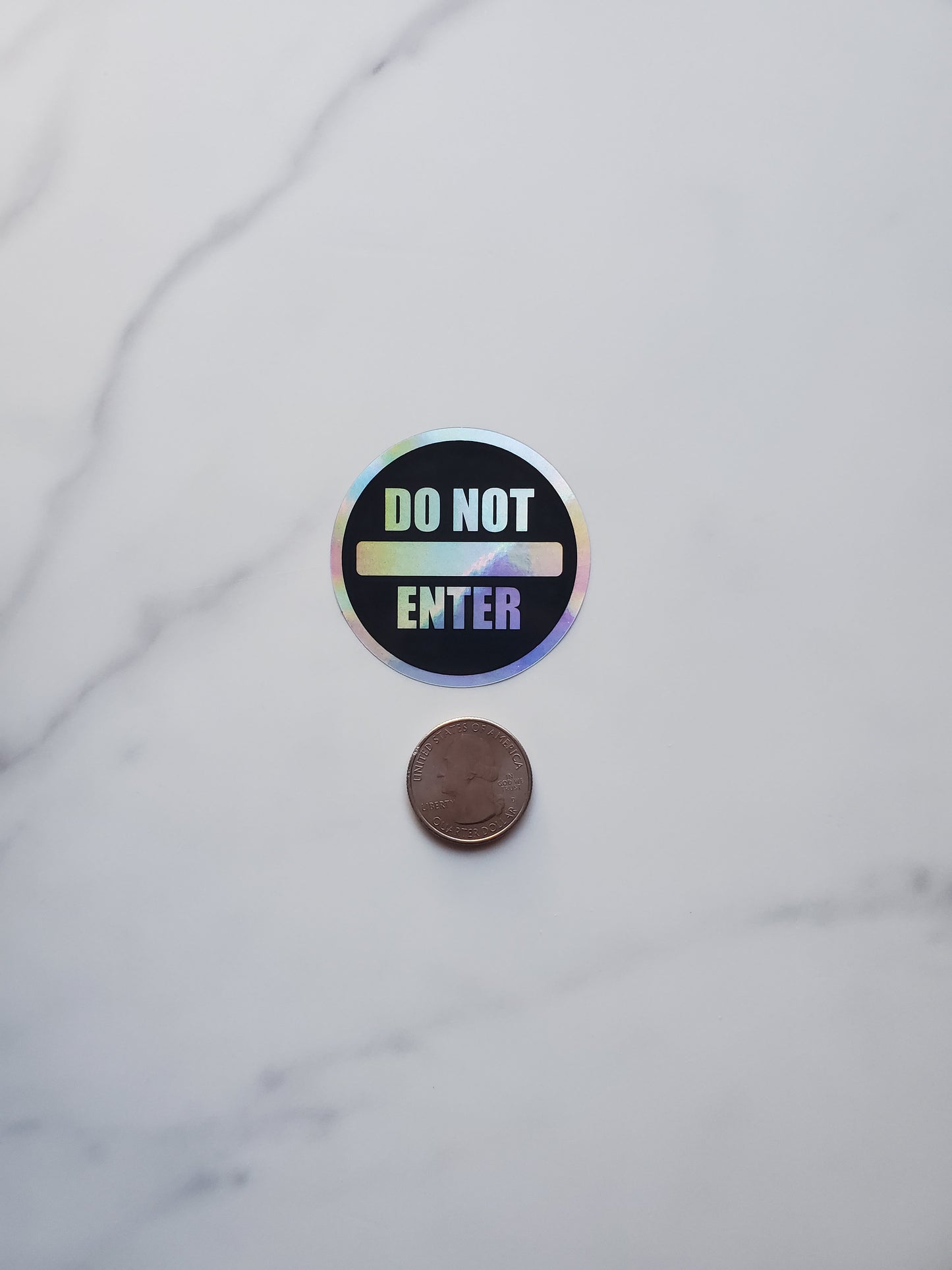 Do Not Enter Holographic Vinyl Sticker