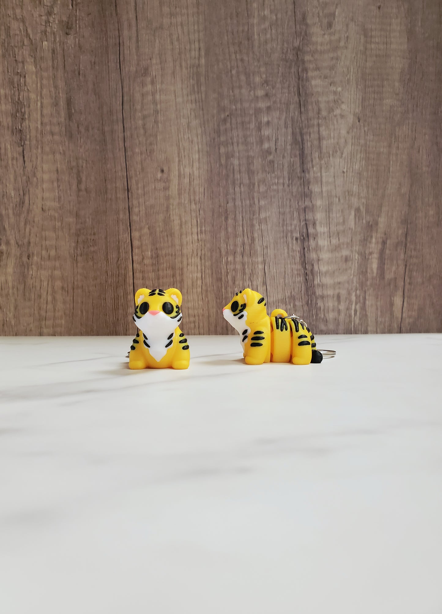 Tiger Flexible 3D Printed Keychain