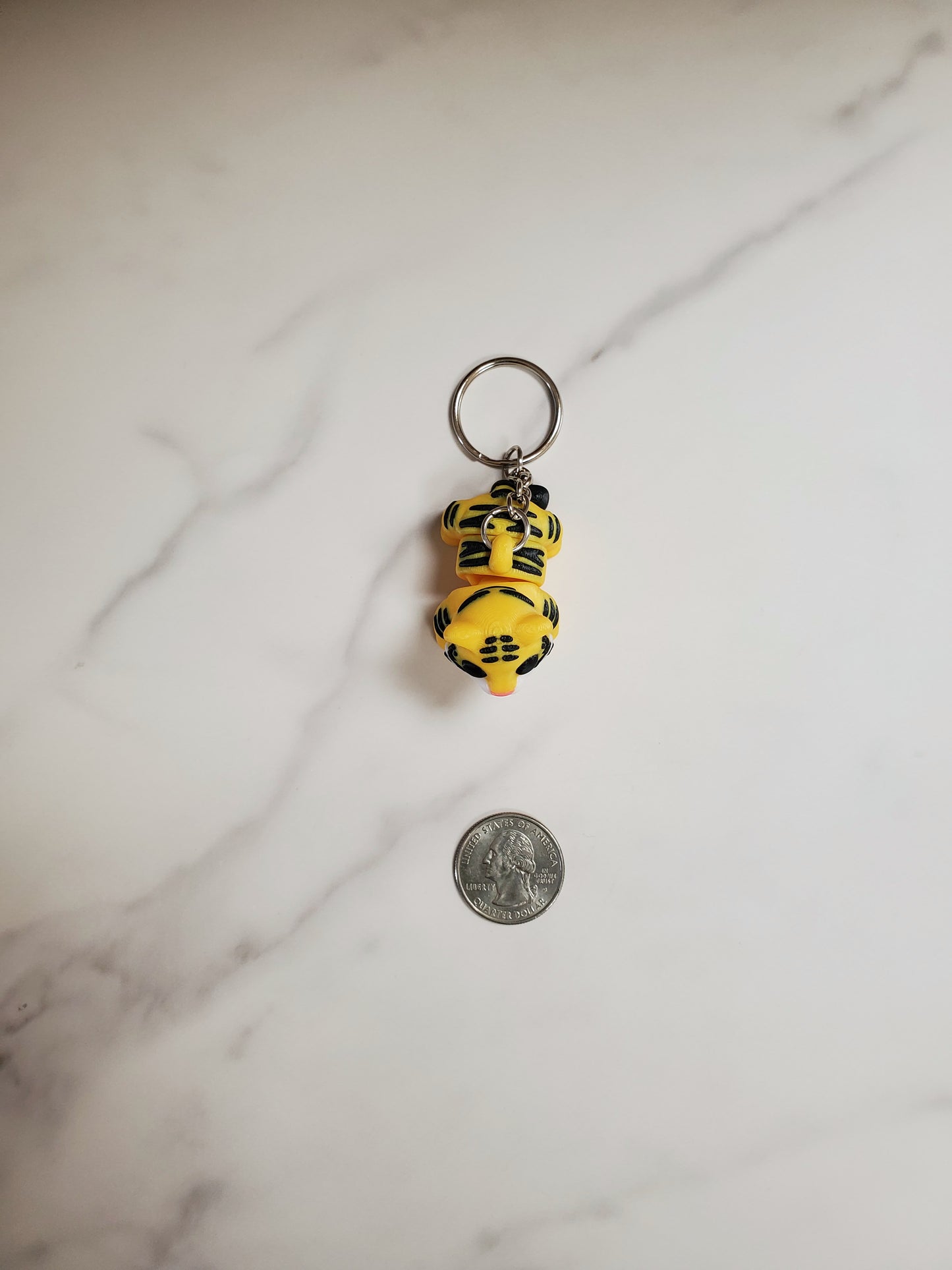Tiger Flexible 3D Printed Keychain