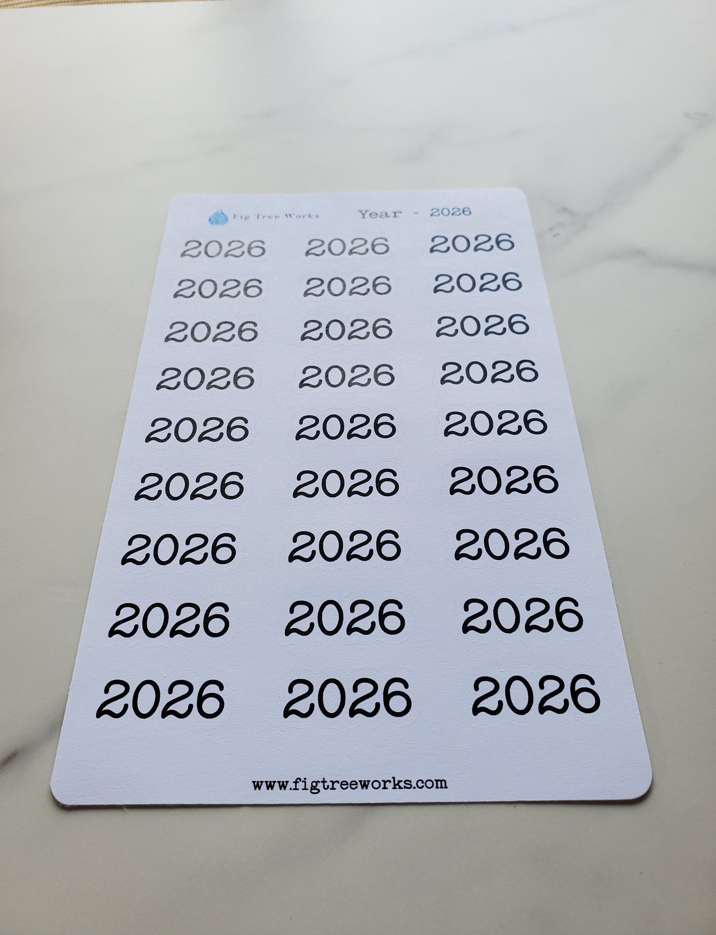 Year Header Planner Stickers