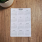 Year At A Glance Calendar Sticker