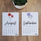 Large Calendar Stickers - Birth Flower Design