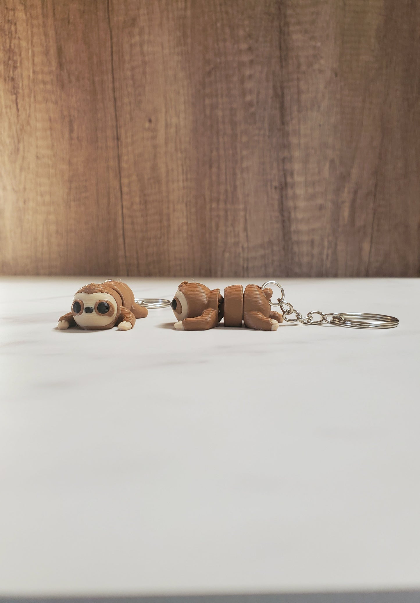 Sloth Flexible 3D Printed Keychain