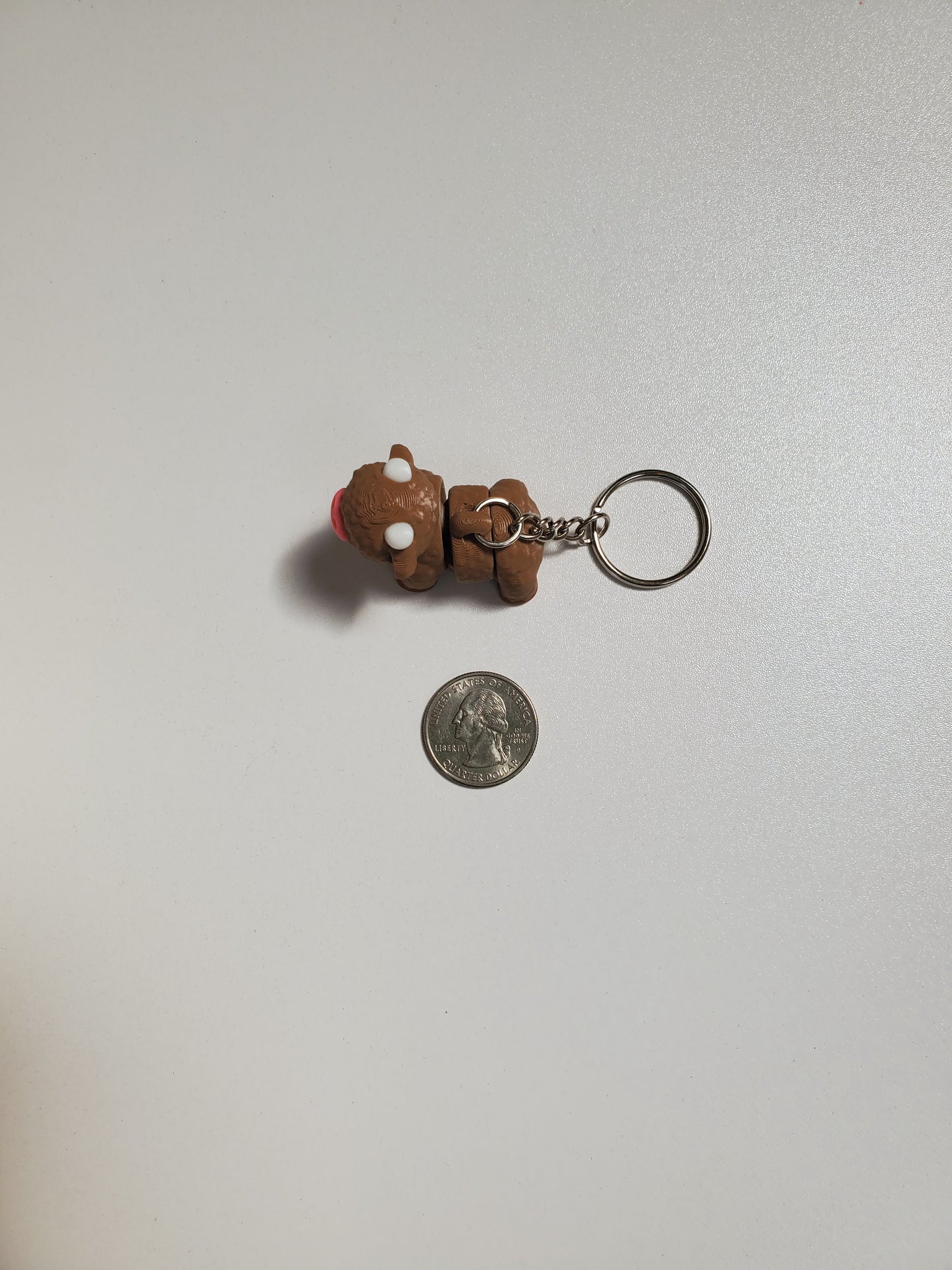 Highland Cow Flexible 3D Printed Keychain