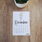 Large Calendar Stickers - Birth Flower Design