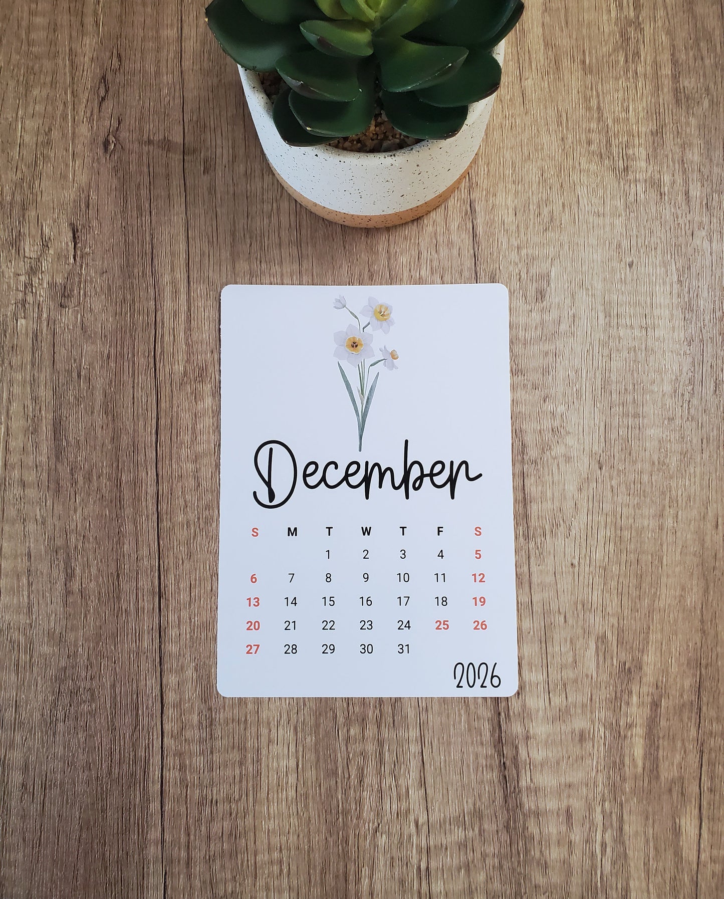 Large Calendar Stickers - Birth Flower Design