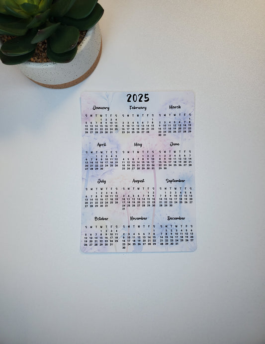 Year At A Glance Calendar Sticker Dandelion Design