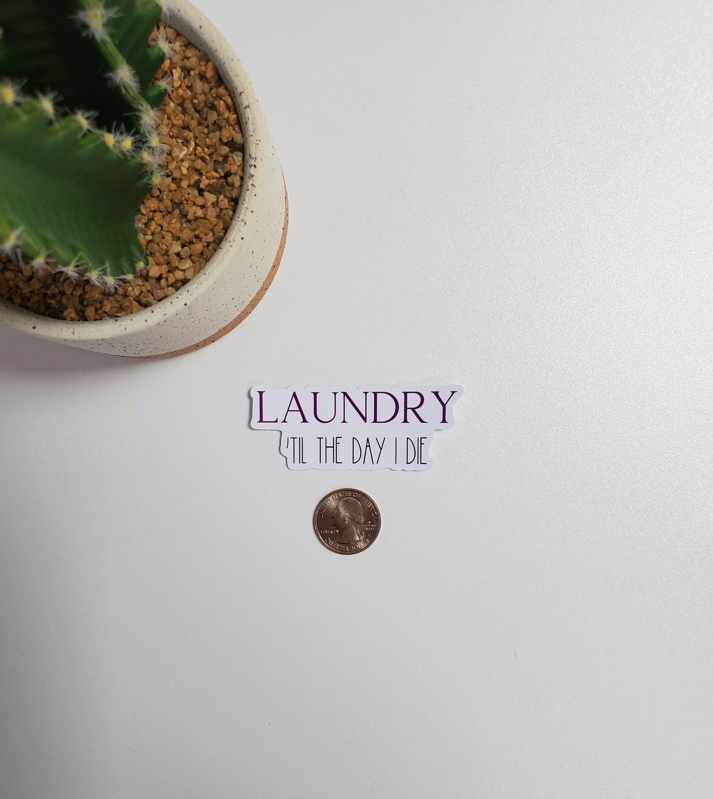 Laundry 'til the Day I Die Text Sticker