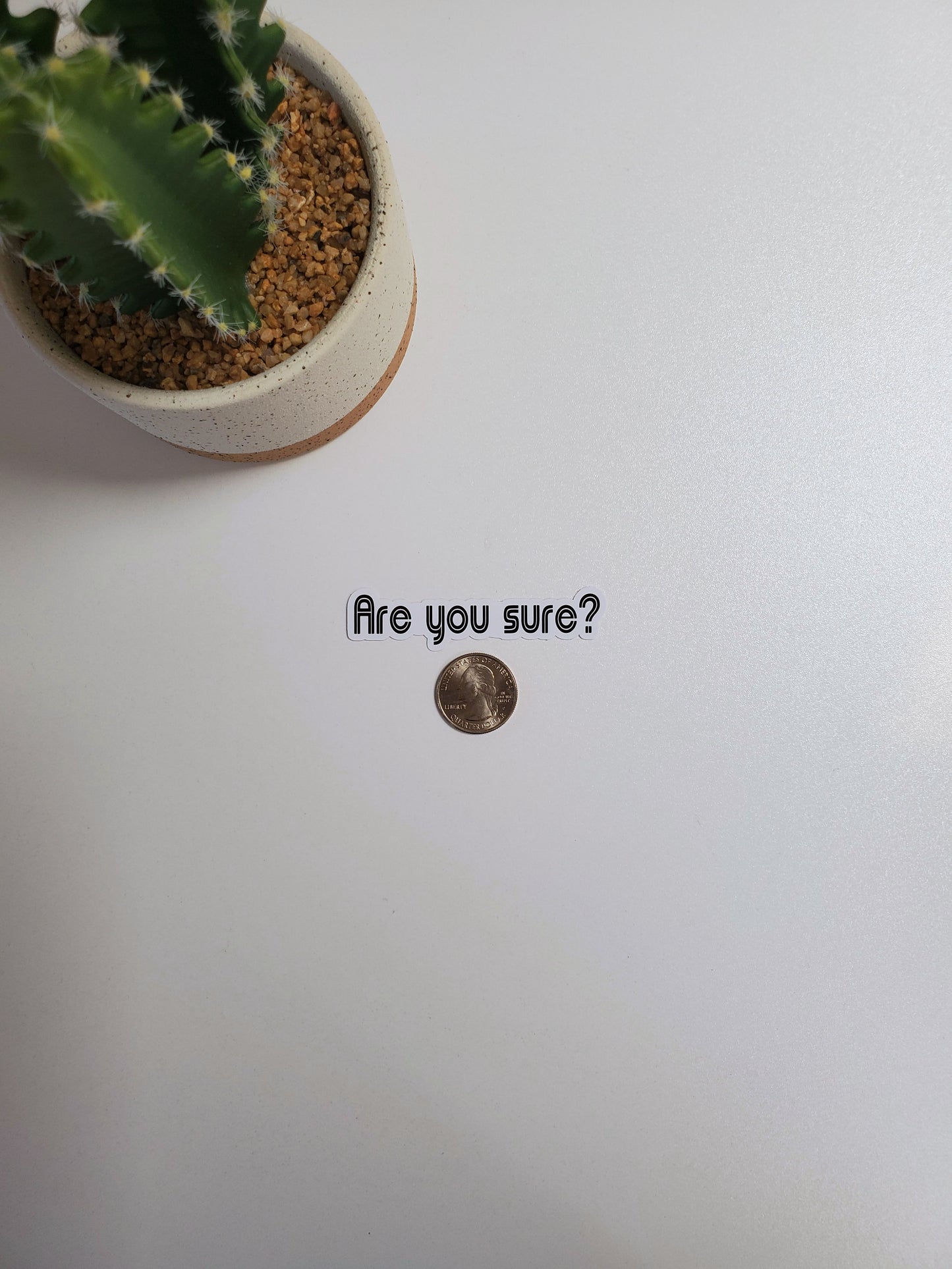 Are you sure? Text Sticker