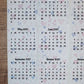 Mini Calendar Stickers with Hearts - Style D