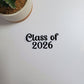 Class of 2026 Text Sticker