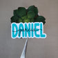 Custom Name Sticker - Last Name Overlaps First Name