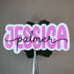 Custom Name Sticker - Last Name Overlaps First Name