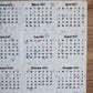 Mini Calendar Stickers with Hearts - Style D