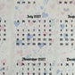 Mini Calendar Stickers with Hearts - Style D