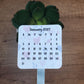 Mini Calendar Stickers with Hearts - Style D